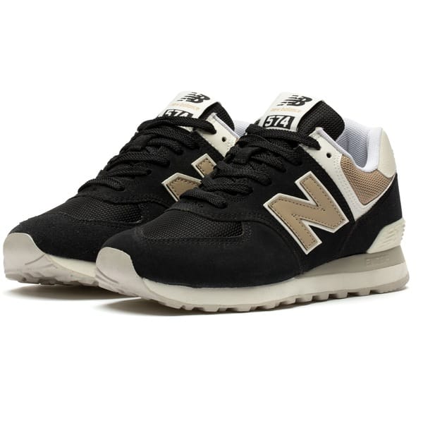 Vista 2 Tênis New Balance 574 Windbreaker - Feminino New Balance PRETO/BEGE