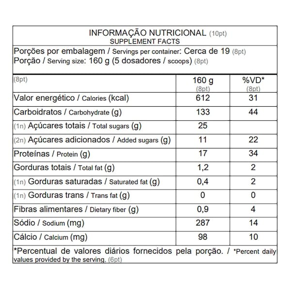Vista 2 Whey Protein Max Titanium Mass 17500 - 3Kg Max Titanium CHOCOLATE