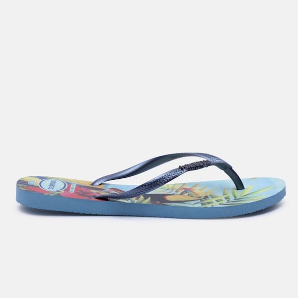 Vista 2 Chinelo Havaianas Slim Tropical Feminino Havaianas AZUL