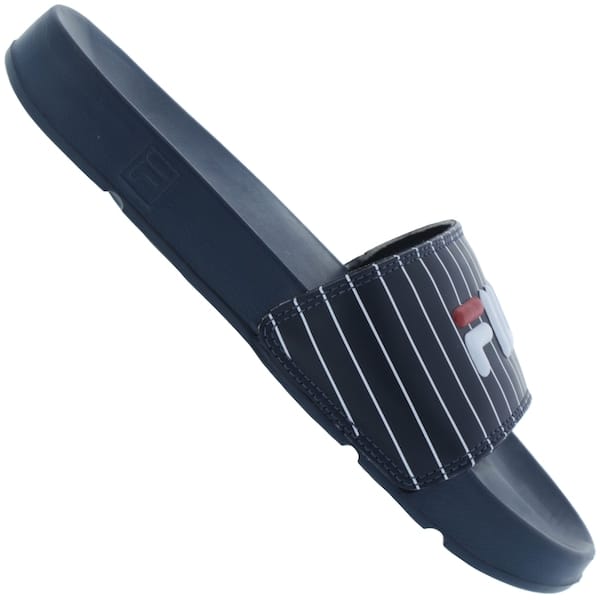 Vista 2 Chinelo Fila Drifter Basic - Slide - Masculino Fila AZUL/BRANCO