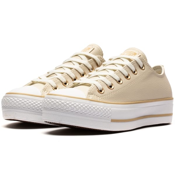 Vista 2 Tênis Converse All Star Chuck Taylor Lift Unissex Converse BEGE/BRANCO