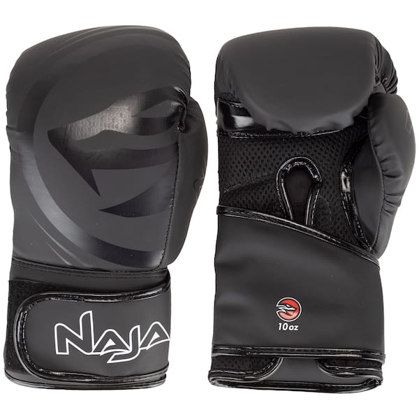 Kit de Boxe Naja: Bandagem + Protetor Bucal + Luvas de Boxe Black - 10 OZ - Adulto - 2