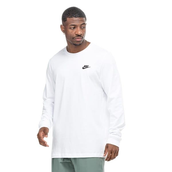 Vista 2 Camiseta Nike Manga Longa Sportwear Club - Masculina Nike BRANCO