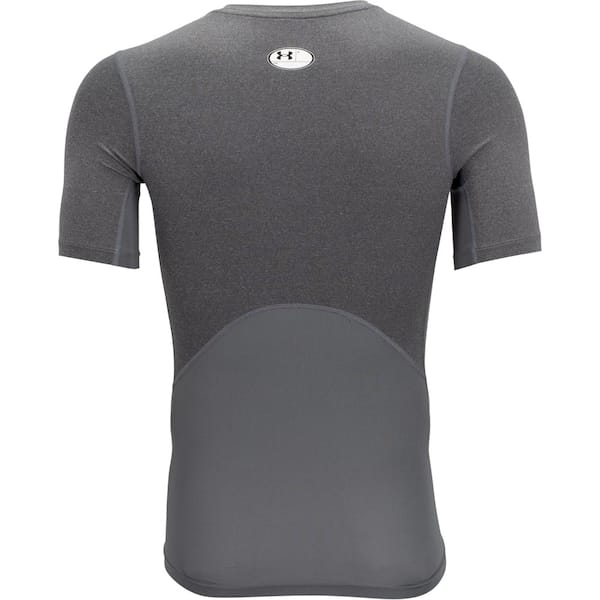Vista 2 Camiseta de Compressão Under Armour Manga Curta Heatgear - Masculina Under Armour CINZA ESC MESCLA