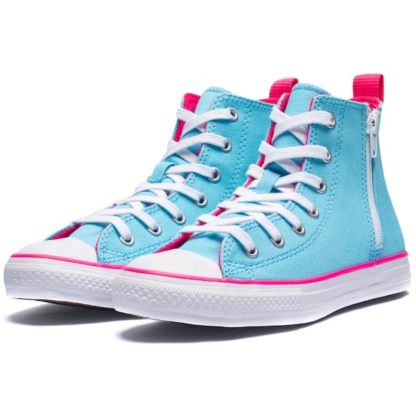 Vista 2 Tênis Converse All Star Chuck Taylor - Infantil Converse AZUL CLA/ROSA