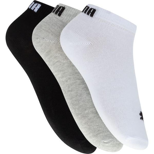 Vista principal Kit de Meias Puma Sapatilha - Infantil Puma BRANCO/CINZA