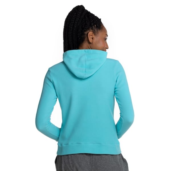 Vista 2 Blusão Salomon Feminino com Capuz Polar Hoodie Salomon AZUL