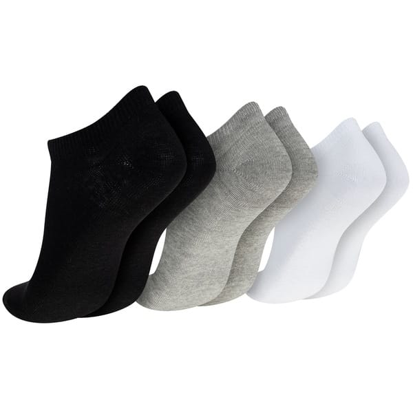 Vista 2 Kit de Meias New Balance Cano Invisível - 3 Pares - Adulto New Balance PRETO/CINZA/BRANCO