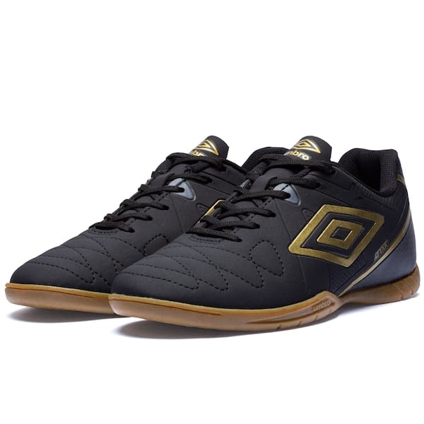 Vista 2 Chuteira Futsal Umbro Attak Eternal - Adulto Umbro PRETO/OURO