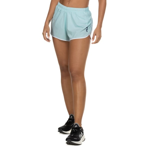 Vista 2 Short Feminino Fila Double Run Fila AZUL CLA/BRANCO