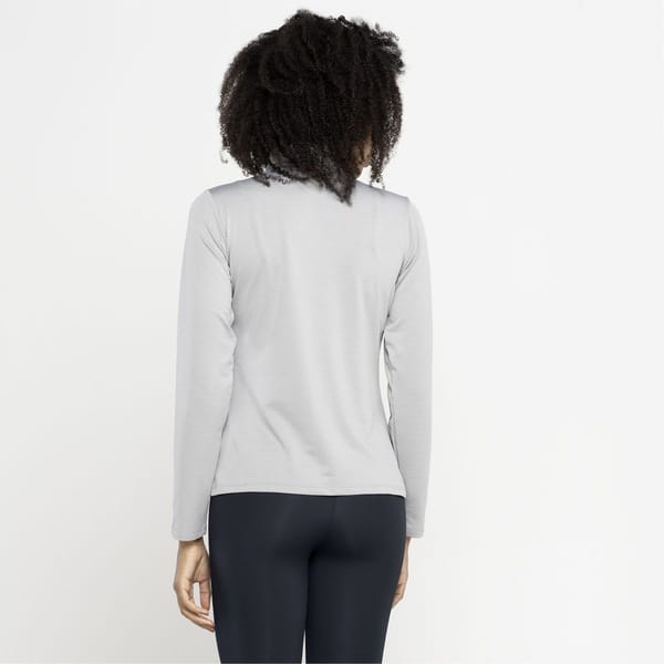 Vista 2 Blusão Feminino ASICS Sem Capuz Zíper Selado ASICS CINZA