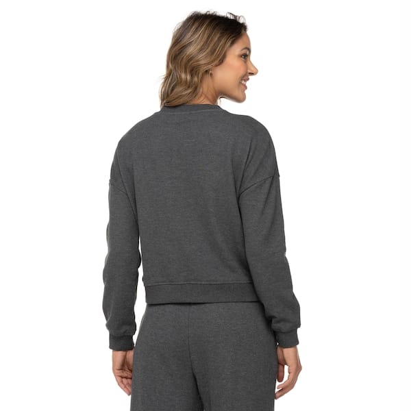 Vista 2 Blusa de Moletom Feminina ASICS Cropped ASICS MESCLA