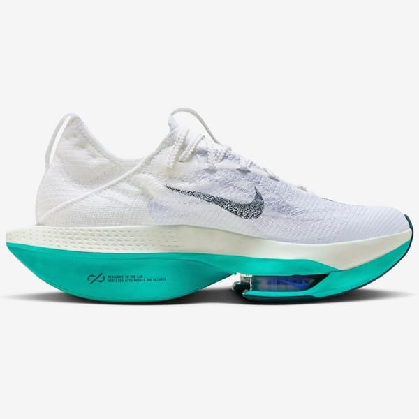 Vista 2 Tênis Nike Air Zoom Alphafly Next% FK 2 - Masculino Nike BRANCO/VERDE ESCURO