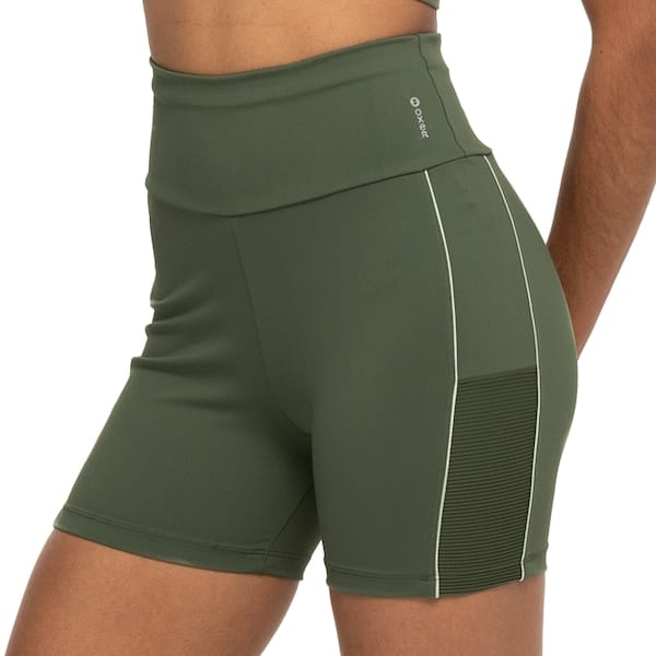 Bermuda Feminina Oxer Textura Cós édio édia Compressão