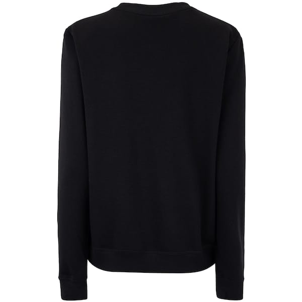 Vista 2 Blusão Feminino Nike Club Fleece Crew Nike PRETO/BRANCO