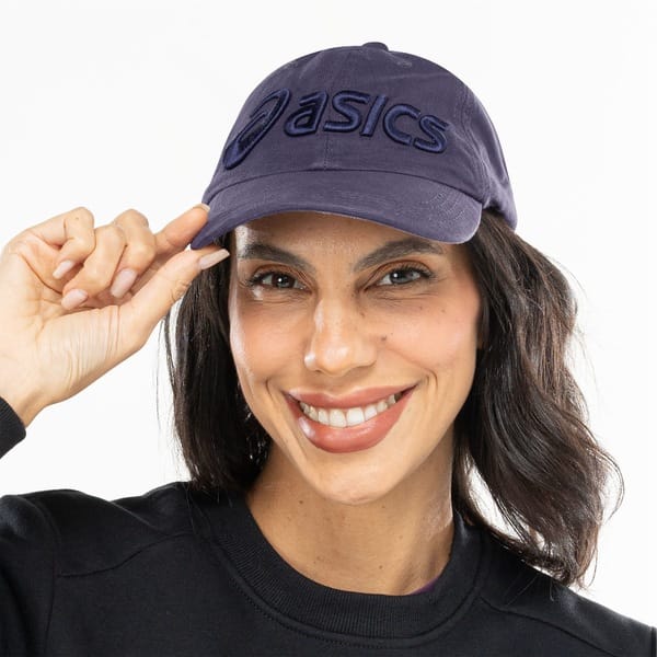 Vista 2 Boné Aba Curva ASICS Strapback Básico - Infantil ASICS ROXO ESCURO