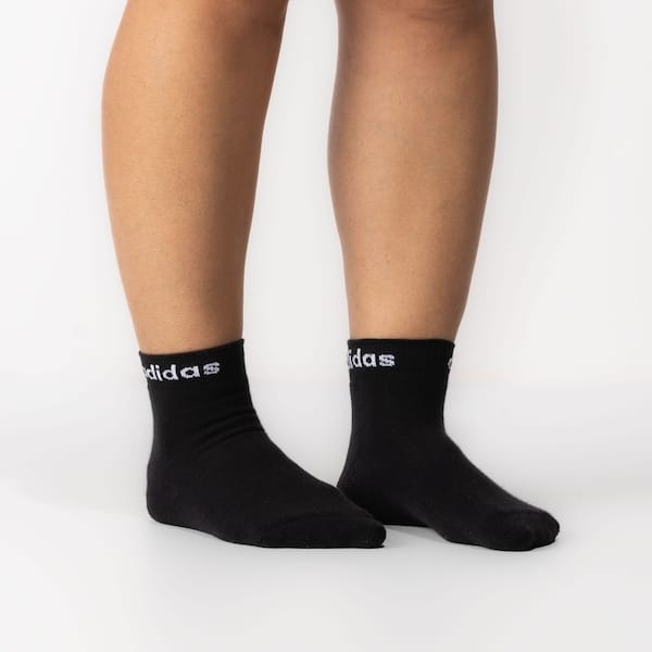 Vista 2 Kit de Meias adidas Logo Linear Ankle - com 3 Pares - Adulto Adidas PRETO