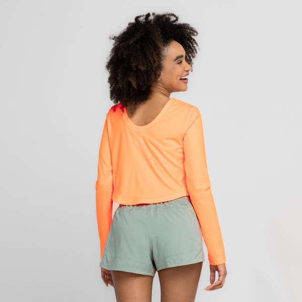 Vista 2 Blusa Cropped Manga Longa Feminina adidas Outloud Adidas LARANJA