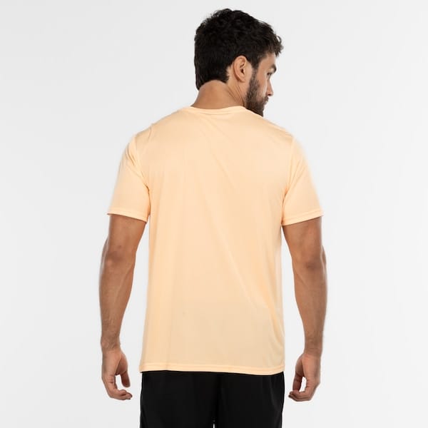 Vista 2 Camiseta Masculina Oxer Manga Curta Malha Mescla Basic Oxer LARANJA CLARO