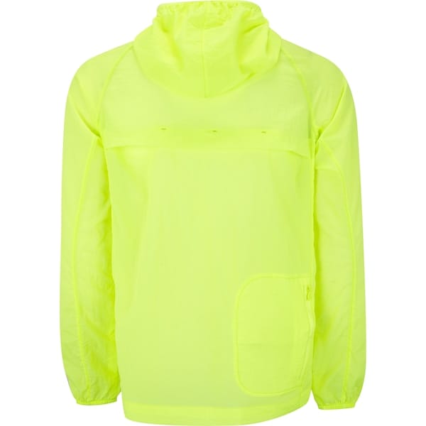 Vista 2 Jaqueta Corta-Vento Masculina Oxer com Capuz Packable Tecido Plano Corrida Oxer AMARELO