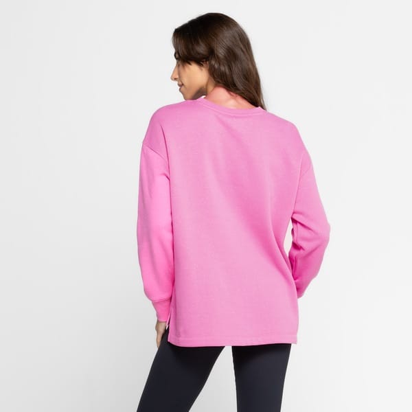 Vista 2 Blusa de Moletom Feminina Under Armour Rival Fleece Over Under Armour ROSA/BRANCO