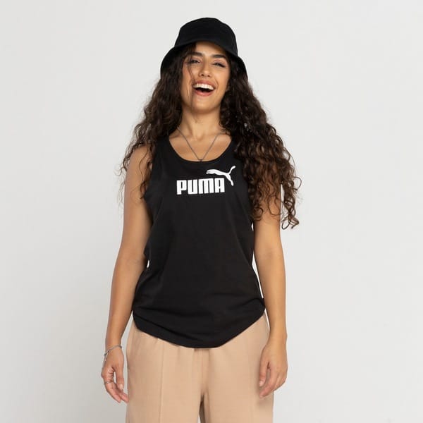 Vista 2 Camiseta Regata Puma Essentials Logo Tank Puma PRETO