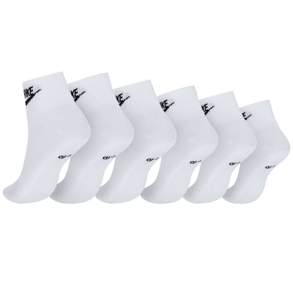 Vista 2 Kit de Meias Nike Cano édio Sportswear Everyday Essential Ankle - Adulto - 3 Pares Nike BRANCO/PRETO