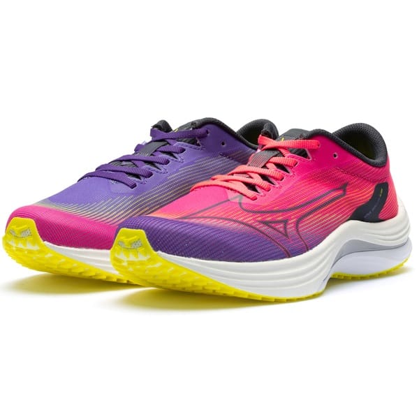 Vista 2 Tênis Mizuno Wave Rebellion Flash - Feminino Mizuno ROSA/ROXO