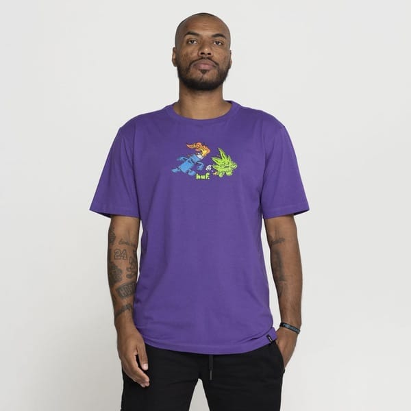 Vista 2 Camiseta Huf Manga Curta Frenemies HUF ROXO
