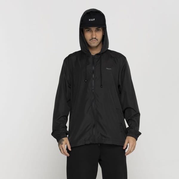 Vista 2 Jaqueta Huf com Capuz Packable Cycling HUF PRETO