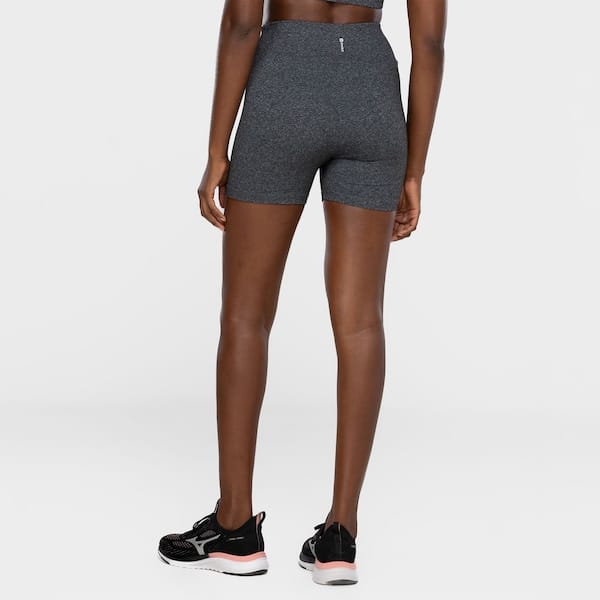 Vista 2 Bermuda Feminina Oxer édia Compressão Cós Baixo Aerobic Mescla Oxer CINZA MESCLA