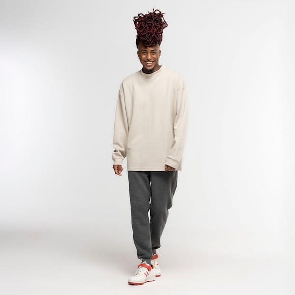 Vista 2 Blusão adidas 1 MOM LS Adidas MARROM CLARO