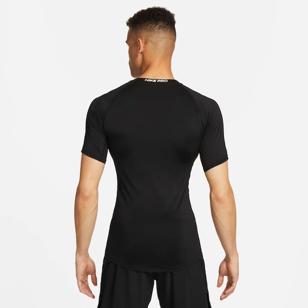 Vista 2 Camiseta Masculina Nike Np Dri-Fit Tight Top SS Nike PRETO/BRANCO