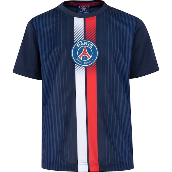 Vista 2 Kit de Uniforme PSG Infantil Mini Craque Camiseta + Calção Umbro AZUL ESC/VERMELHO