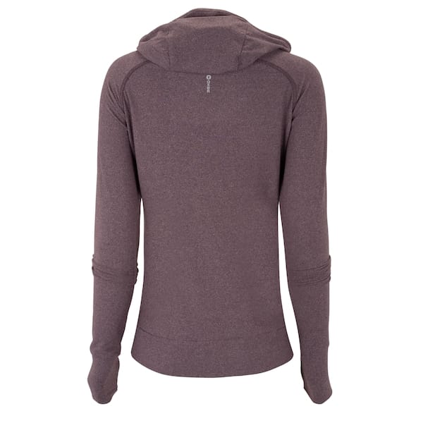 Vista 2 Jaqueta Feminina Oxer com Capuz Jogging com Bolso Seguro Oxer ROXO ESCURO