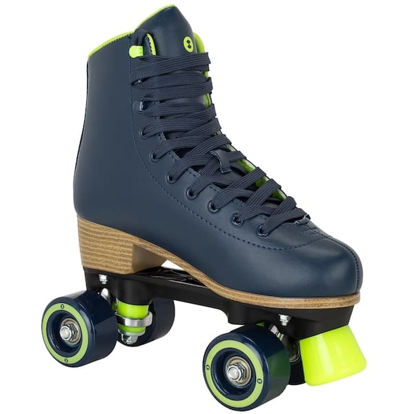 Vista 2 Patins Oxer Retrô 4 Rodas Adulto Oxer AZUL/VERDE CLA