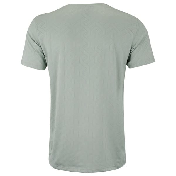 Vista 2 Camiseta Masculina ASICS Manga Curta Jacquard Antiodor Cava Tradicional ASICS VERDE CLARO