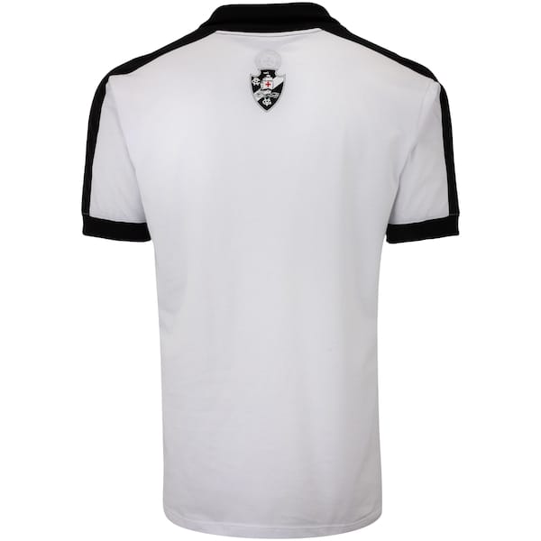 Vista 2 Camisa Polo do Vasco da Gama Masculina Retrô Anos 80 Vasco BRANCO/PRETO