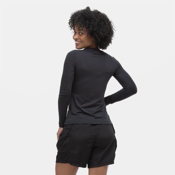 Vista 2 Camiseta Feminina Nord Manga Longa Segunda Pele Skin Nord Outdoor PRETO