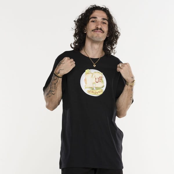 Vista 2 Camiseta HUF Manga Curta All Fresco SS HUF PRETO