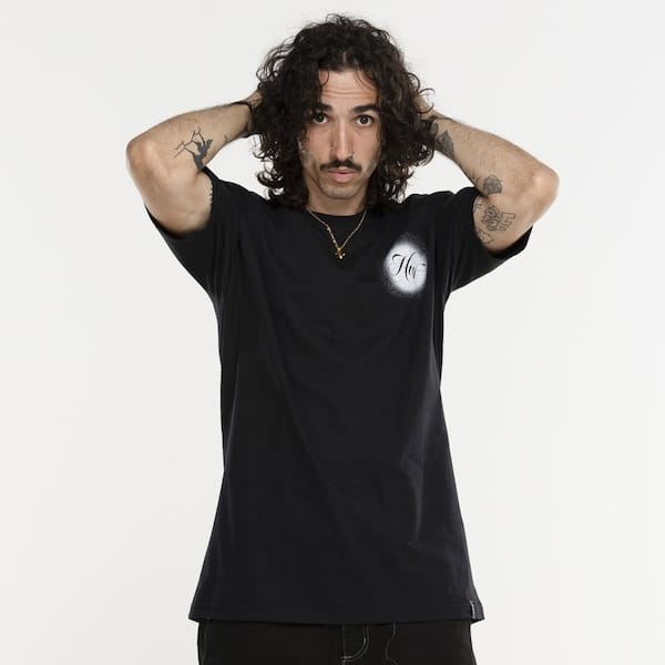 Vista 2 Camiseta HUF Manga Curta H-ST SS HUF PRETO