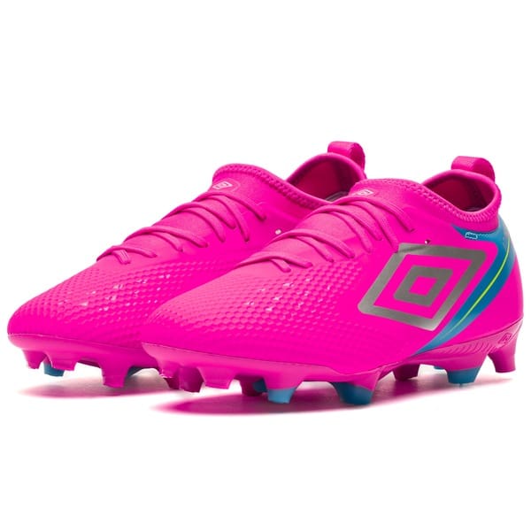 Vista 2 Chuteira de Campo Umbro Adamant Top Speed Adulto Umbro ROSA/CINZA