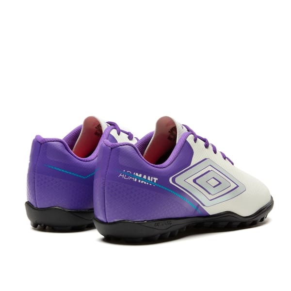 Vista 2 Chuteira Society Umbro Adamant Top Speed Júnior Umbro BRANCO/ROXO