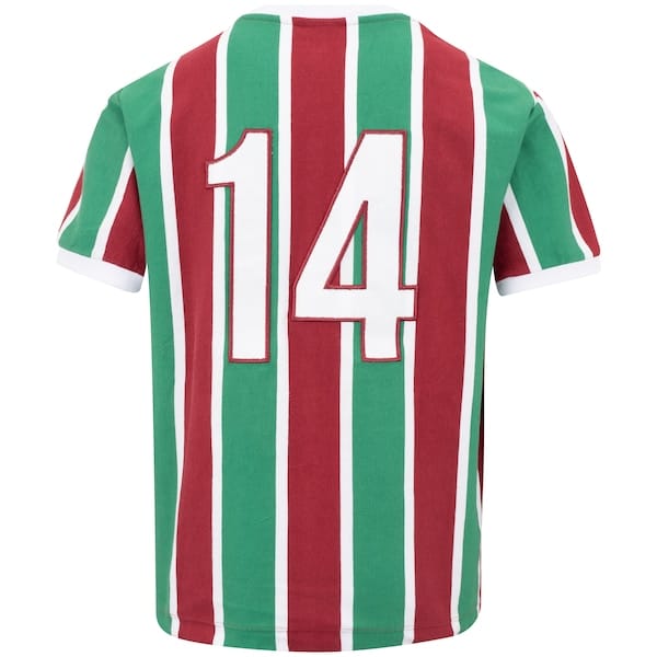 Vista 2 Camiseta do Fluminense Braziline Infantil Cano braziline VINHO/BRANCO