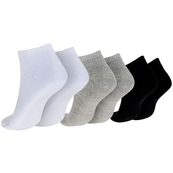 Vista 2 Kit 3 Pares de Meias Atoalhadas Cano Baixo Tamanho 39-44 Casual Oxer Adulto Oxer BRANCO/CINZA