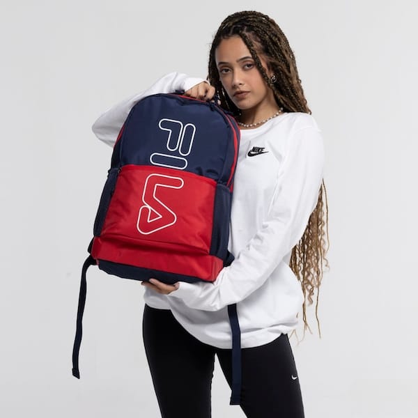 Vista 2 Mochila Fila Block 24,5 Litros Fila AZUL ESC/VERMELHO