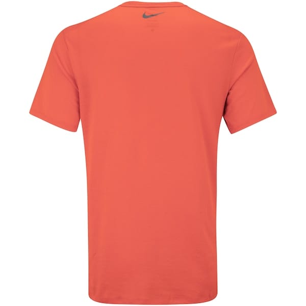 Vista 2 Camiseta Masculina Nike Manga Curta Run Energy Ris Nike LARANJA