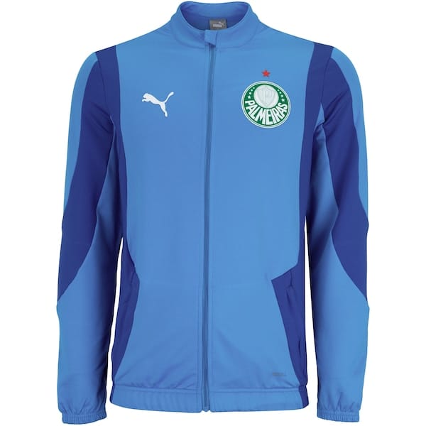 Vista principal Jaqueta do Palmeiras 24 Puma Masculina Pré Jogo Puma AZUL