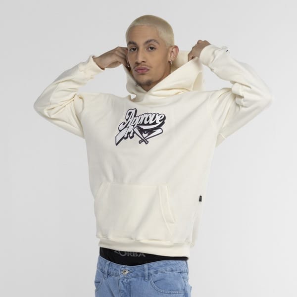 Vista 2 Blusa de Moletom Approve com Capuz Over Home Approve OFF WHITE