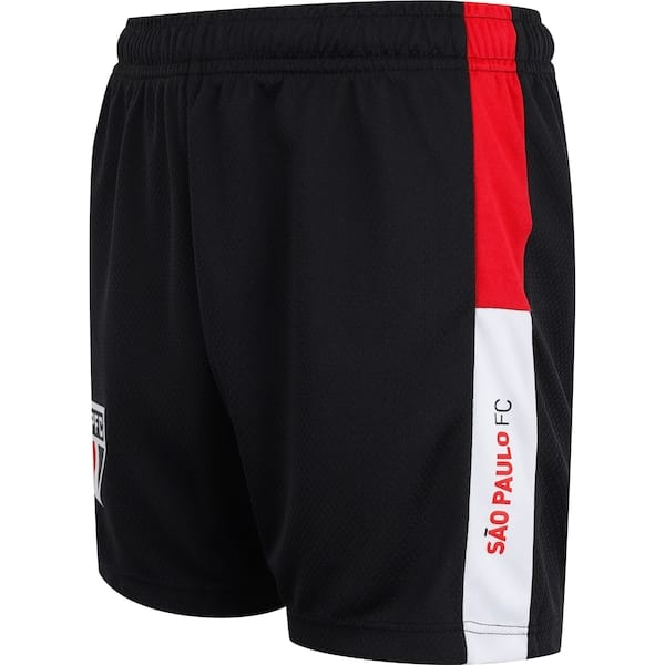 Vista principal Calção do São Paulo Juvenil Dry Sao Paulo PRETO/BRANCO